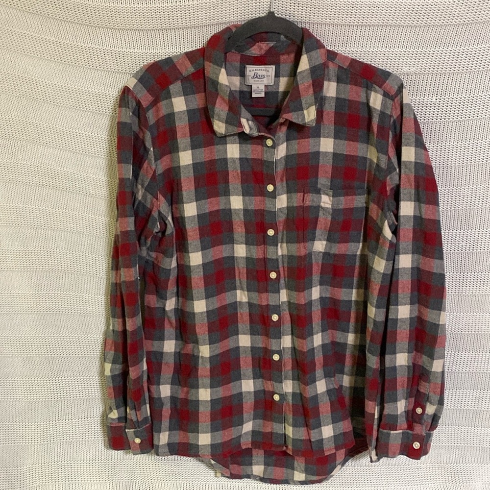 Bass 100% Cotton Men’s Button down long sleeve XL